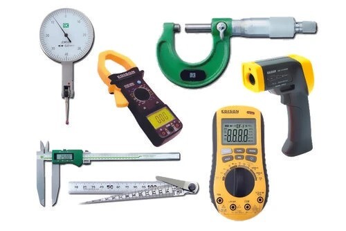 Measuring tape and layout tools on a blueprint plan